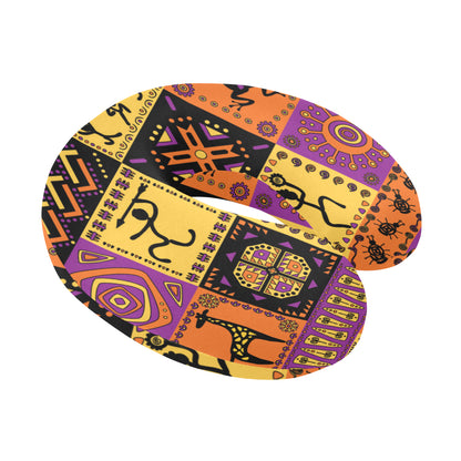 African Pattern Print Design 02 U-Shaped Travel Neck Pillow