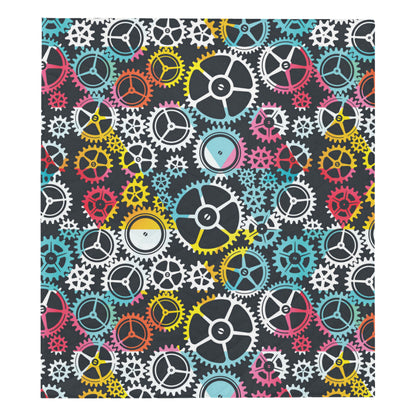 Mechanic Pattern Print Design 02 Premium Quilt