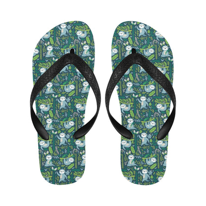 Sloth Print Design LKS304 Flip Flops