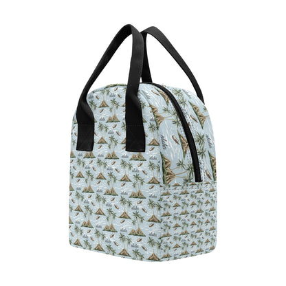 Aloha Hawaii island Design Themed Print Insulated Lunch Bag