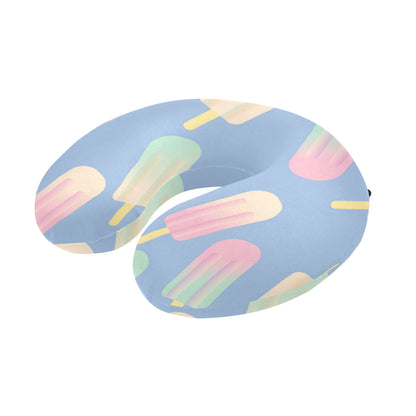Ice Cream Pattern Print Design 05 U-Shaped Travel Neck Pillow