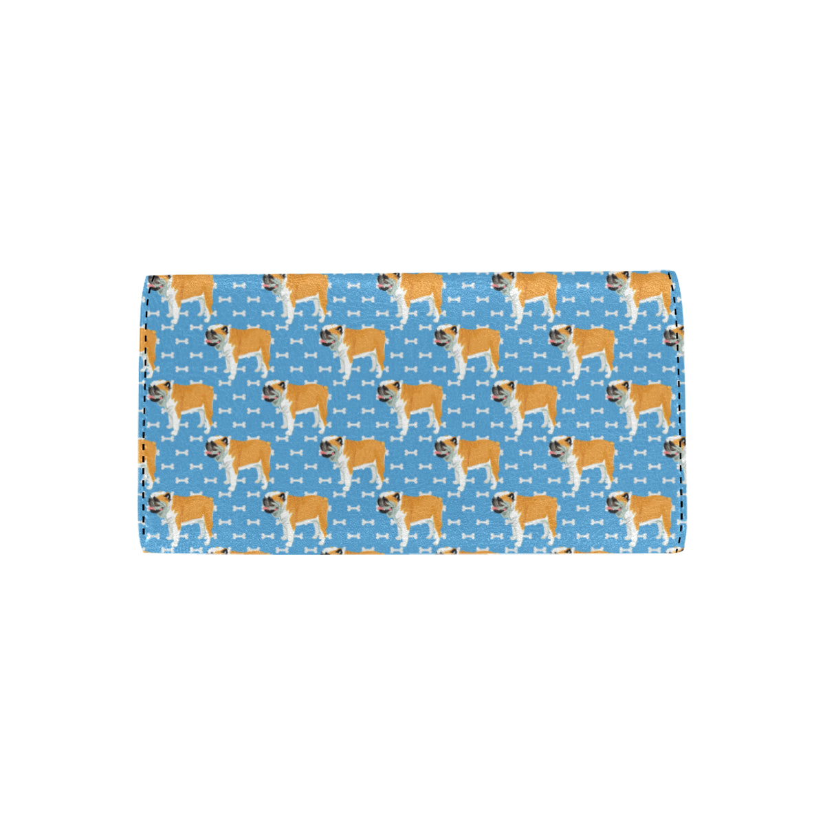 Bulldogs Pattern Print Design 06 Women's Trifold Wallet