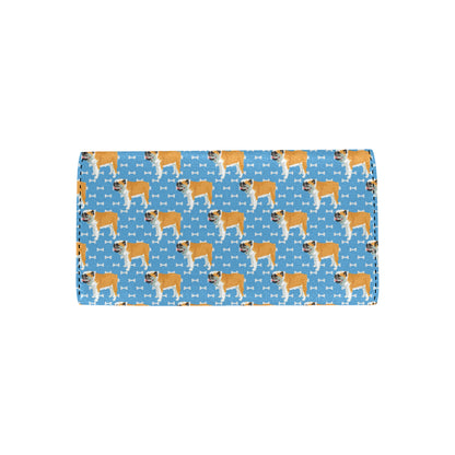 Bulldogs Pattern Print Design 06 Women's Trifold Wallet