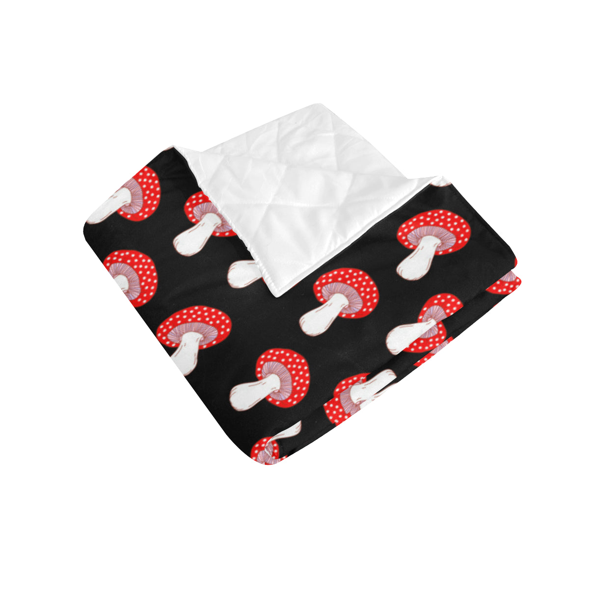 Mushroom Pattern Print Design A02 Premium Quilt