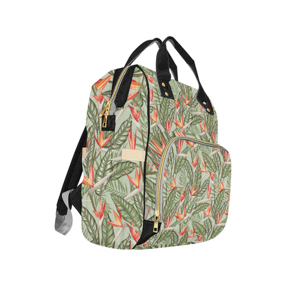 Bird Of Paradise Pattern Print Design BOP08 Diaper Bag Backpack