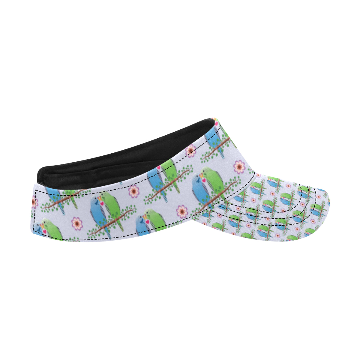 Budgerigar Pattern Print Design 05 Unisex Sun Visor