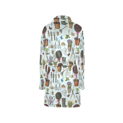 Gardening Pattern Print Design G01 Women's Fleece Robe