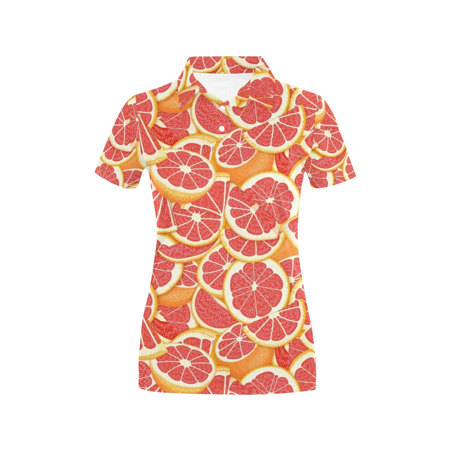 Grapefruit Pattern Print Design GF02 Women's Polo Shirt