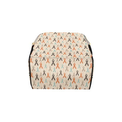Cancer Awareness Pattern Print Design 01 Diaper Bag Backpack