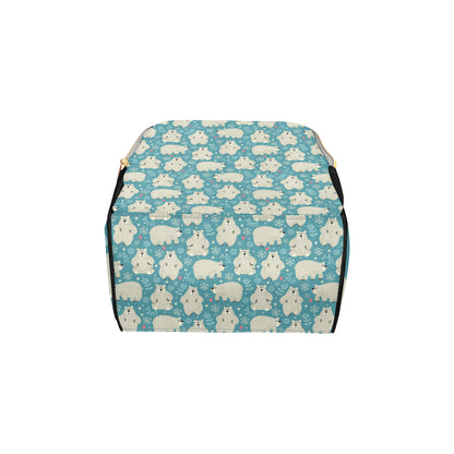 Bear Pattern Print Design BE04 Diaper Bag Backpack