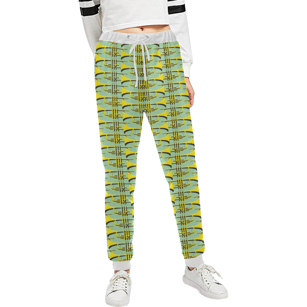 Trumpet Vintage Design Print Unisex Sweatpants