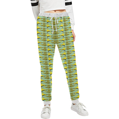 Trumpet Vintage Design Print Unisex Sweatpants