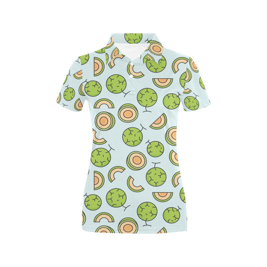 Cantaloupe Pattern Print Design 02 Women's Polo Shirt
