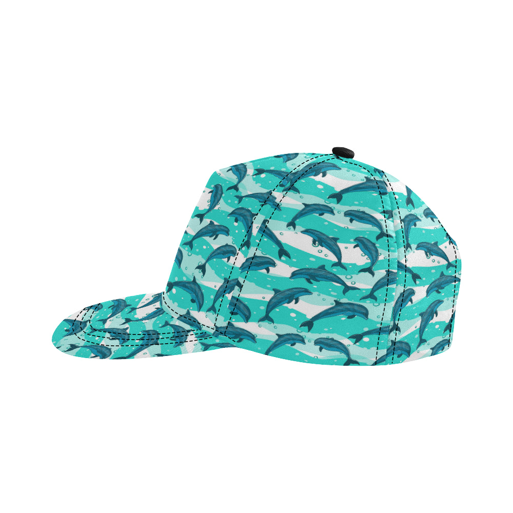 Dolphin Design Print Pattern Snapback Cap