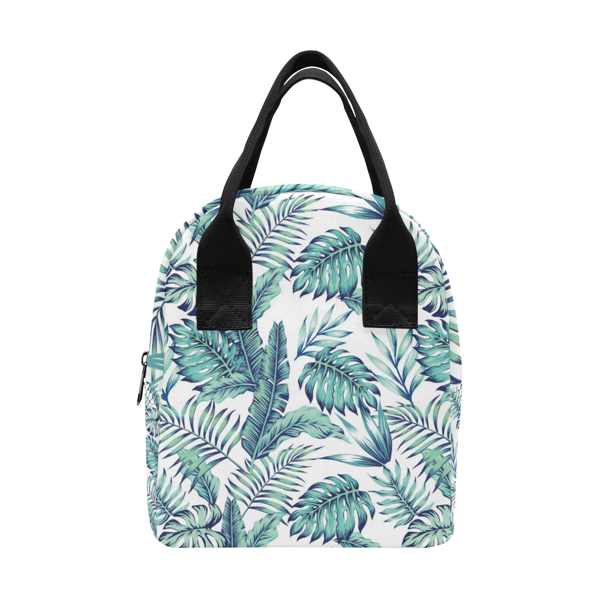 Pattern Tropical Palm Leaves Insulated Lunch Bag