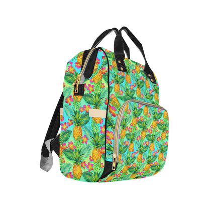 Pineapple Pattern Print Design PP010 Diaper Bag Backpack