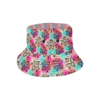 lotus Boho Pattern Print Design LO02 Unisex Bucket Hat