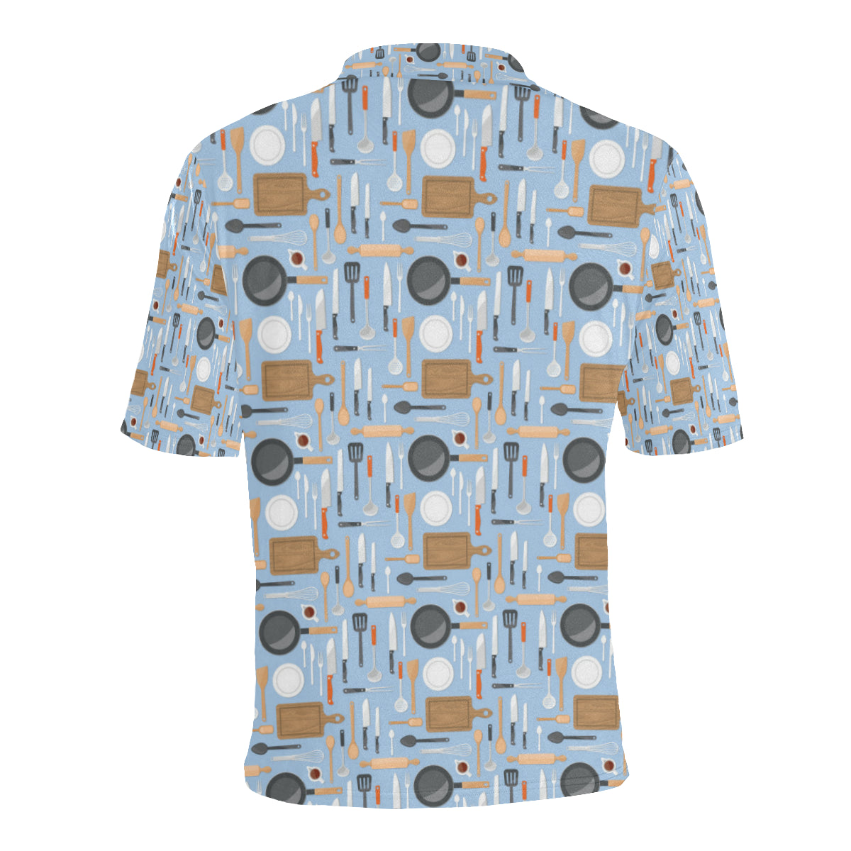 Cooking Kitchen Tools Pattern Print Design 02 Men Polo Shirt