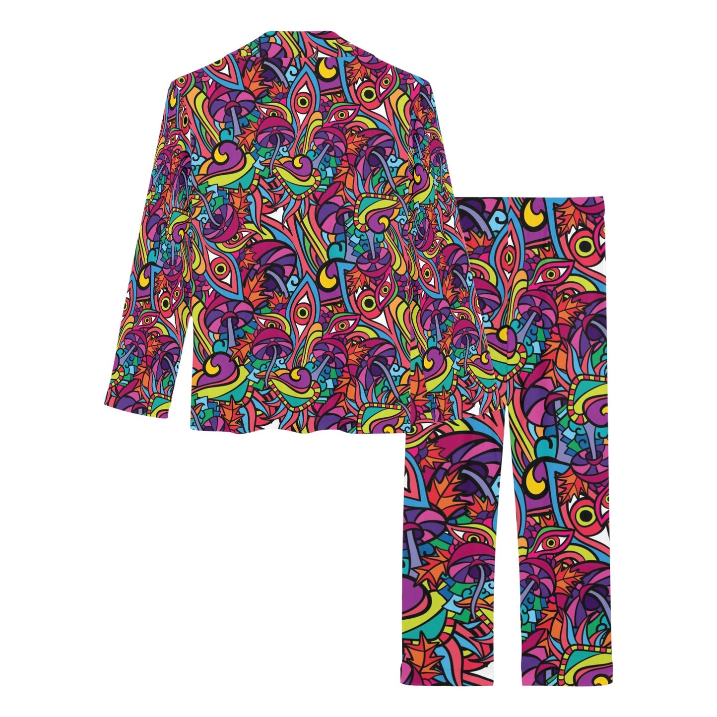 Trippy Print Design LKS302 Women's Long Pajama Set