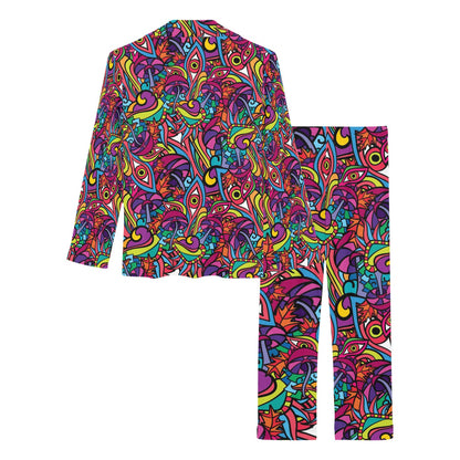 Trippy Print Design LKS302 Women's Long Pajama Set