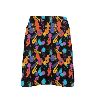 Saxophone Print Design LKS406 17" Golf & Pickleball Skort with Pockets