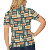 Acoustic Guitar Pattern Print Design 02 Women's Polo Shirt