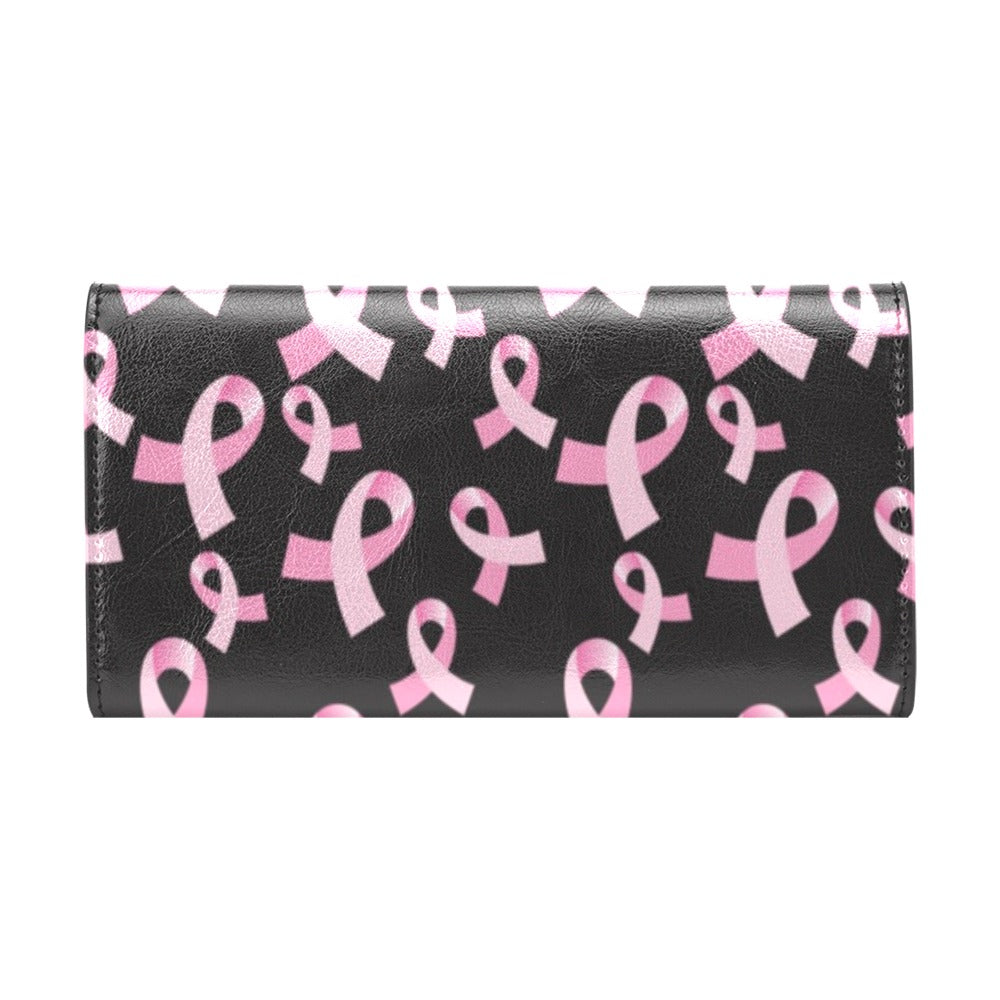 Breast Cancer Awareness Design Women's Trifold Wallet
