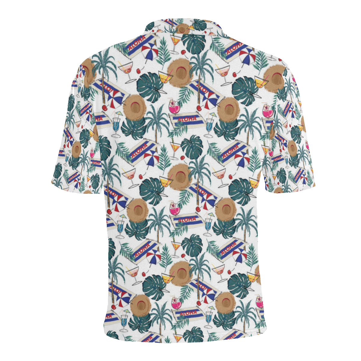 Aloha Hawaii Beach Pattern Print Design 04 Men Polo Shirt