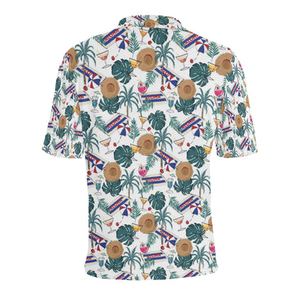 Aloha Hawaii Beach Pattern Print Design 04 Men Polo Shirt