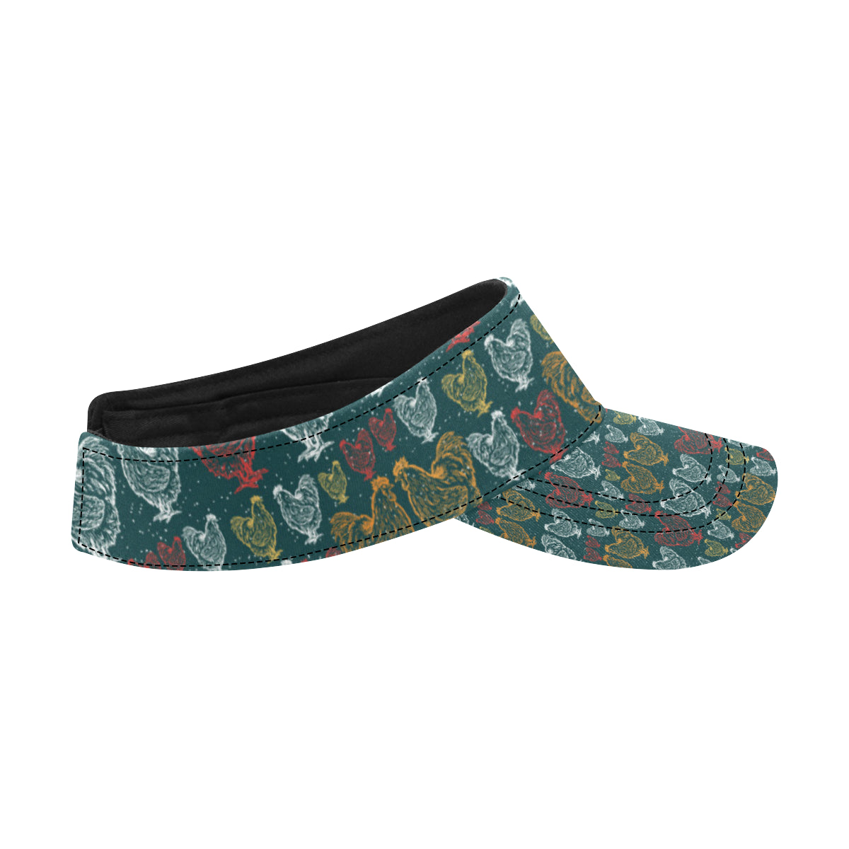 Rooster Hand Draw Design Unisex Sun Visor