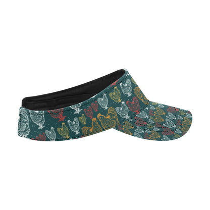 Rooster Hand Draw Design Unisex Sun Visor
