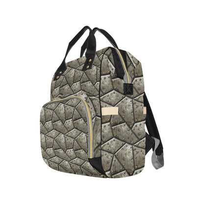 Armor Pattern Print Design 01 Diaper Bag Backpack