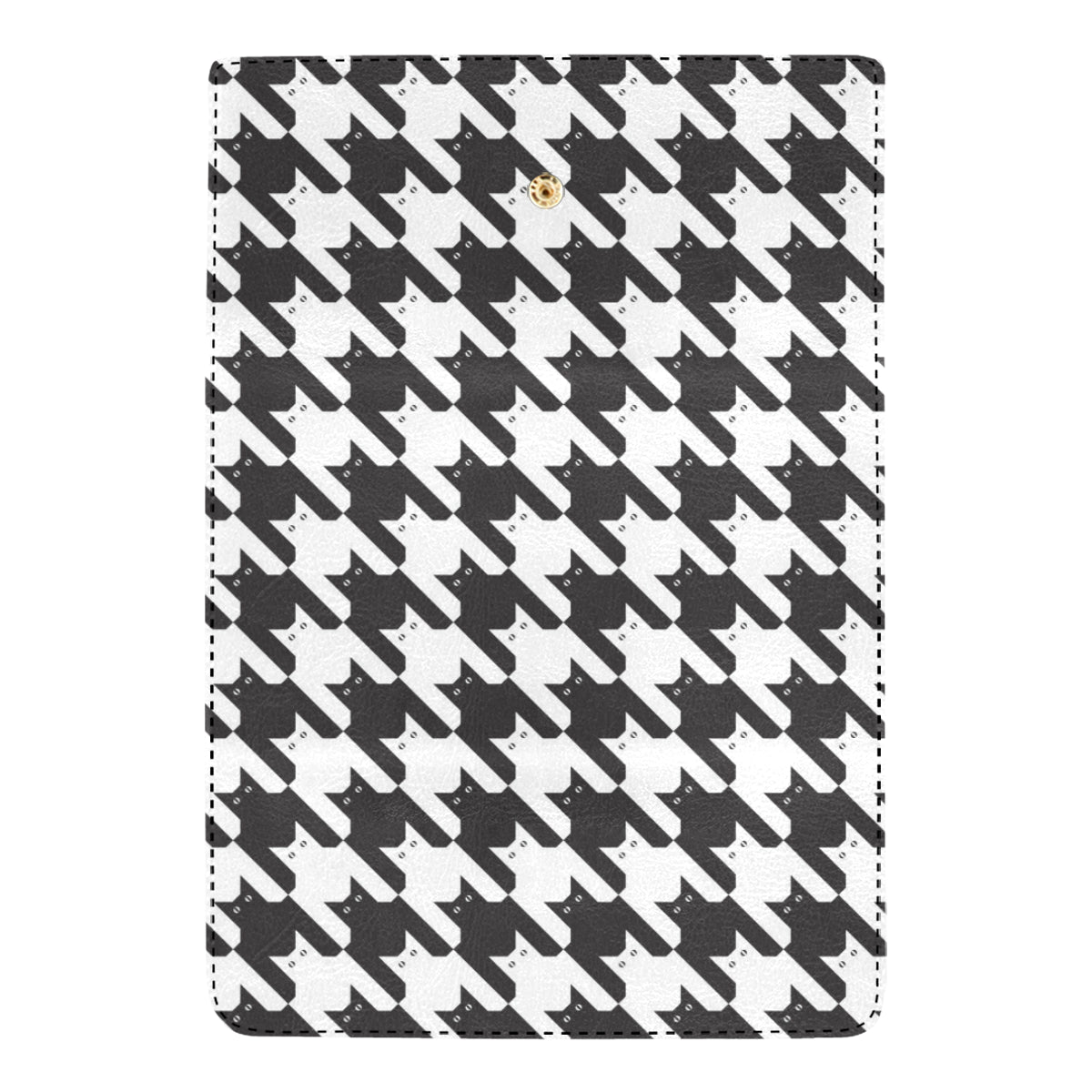 Cat HoundstoothPattern Print Design 01 Women's Trifold Wallet