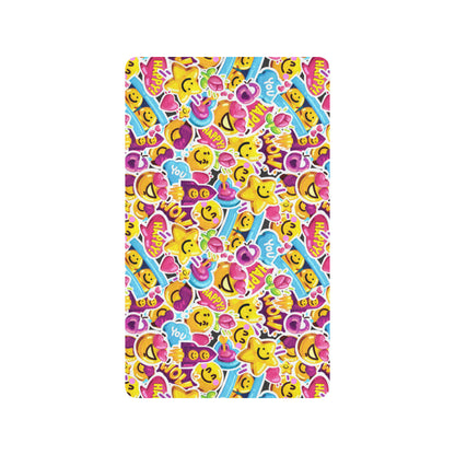 Emoji Sticker Print Pattern Rubber Doormat