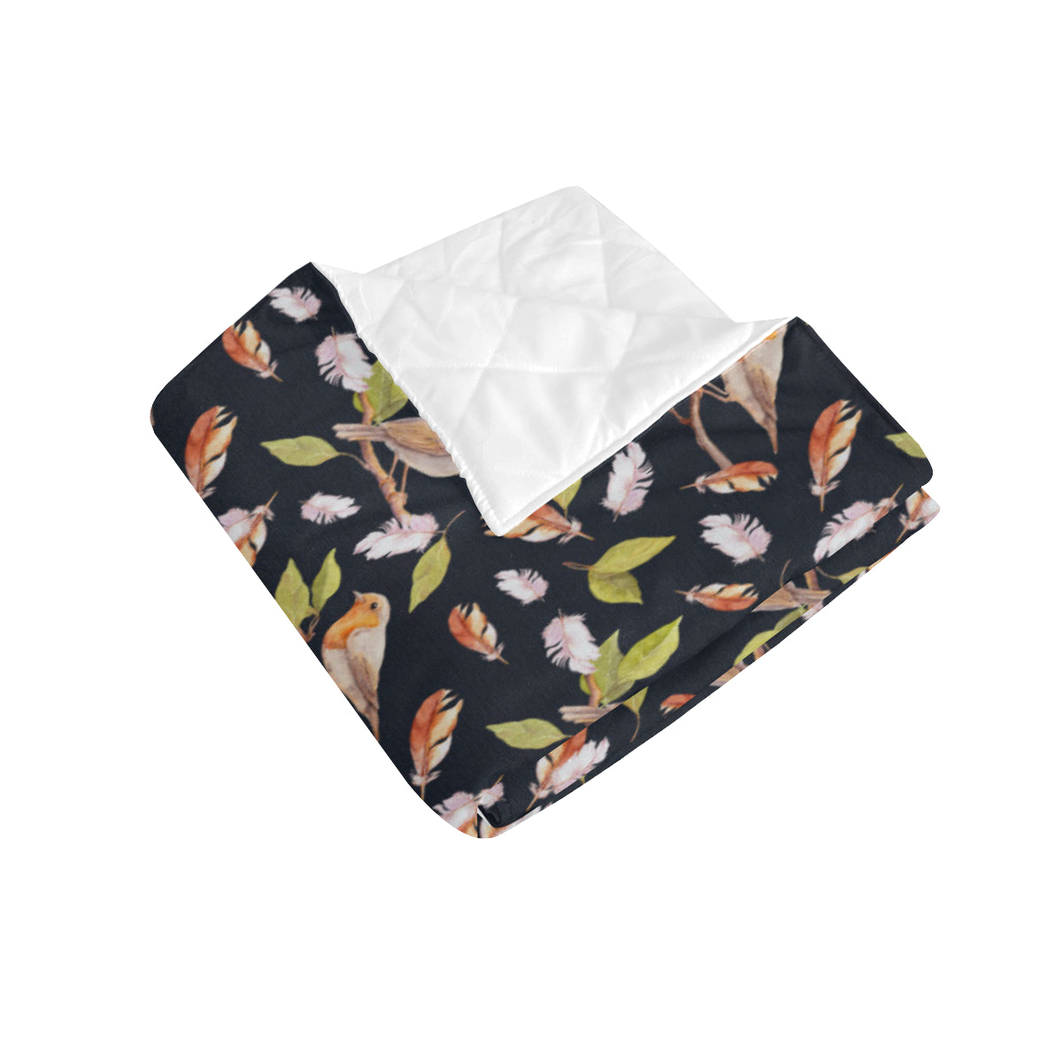 Birds Pattern Print Design 02 Premium Quilt