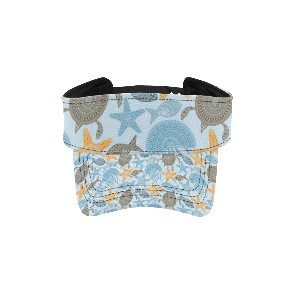 Polynesian Jellyfish Turtle Print Unisex Sun Visor