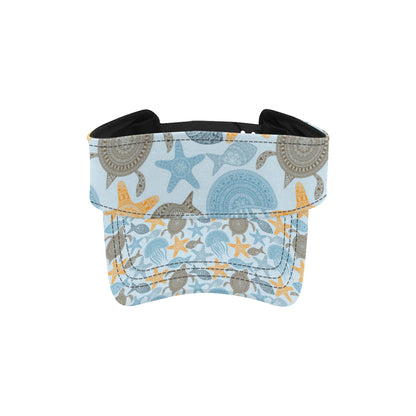 Polynesian Jellyfish Turtle Print Unisex Sun Visor