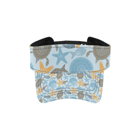 Polynesian Jellyfish Turtle Print Unisex Sun Visor