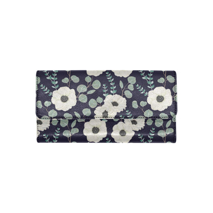 Anemone Pattern Print Design AM01 Women's Trifold Wallet