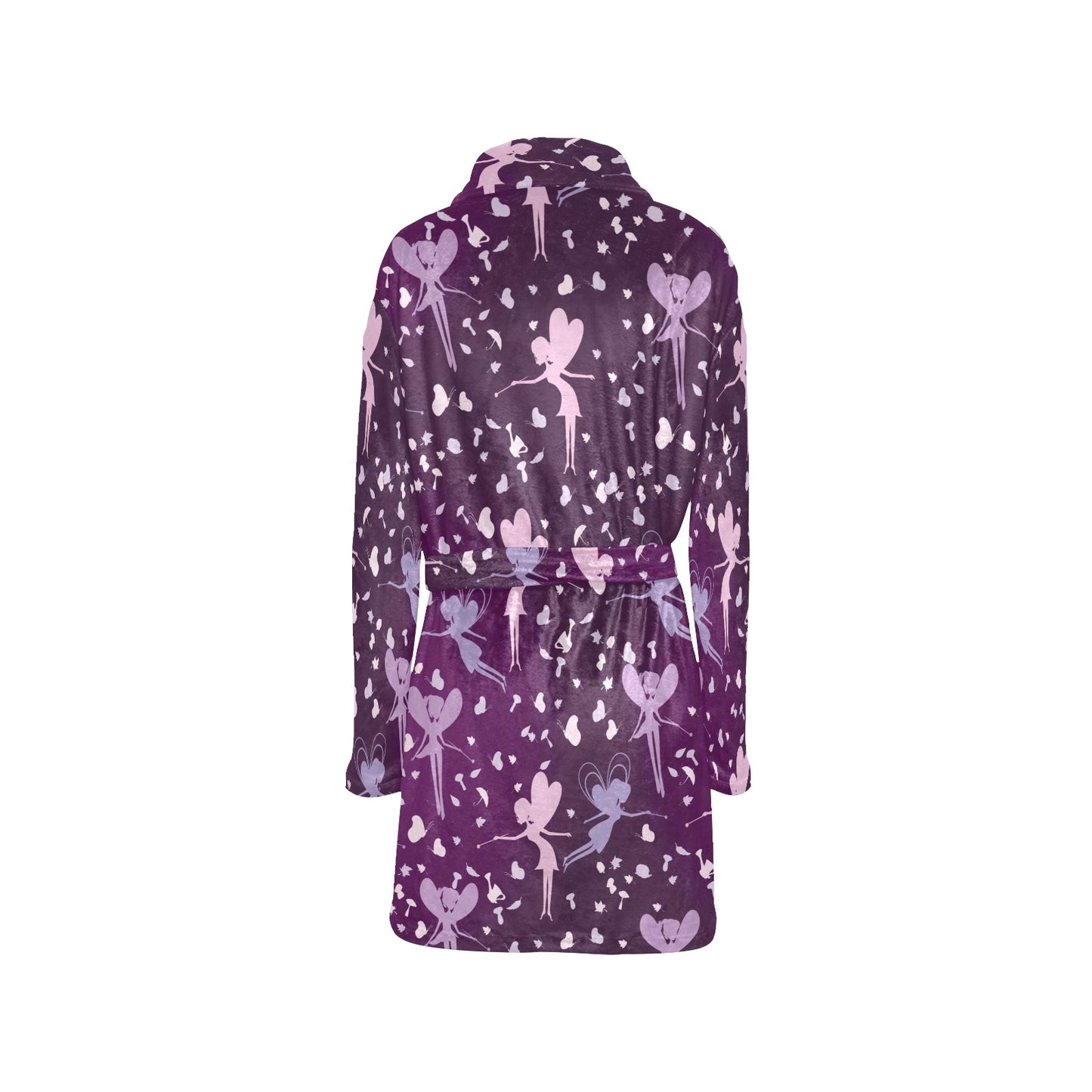 Fairy Pink Print Pattern Women's Fleece Robe