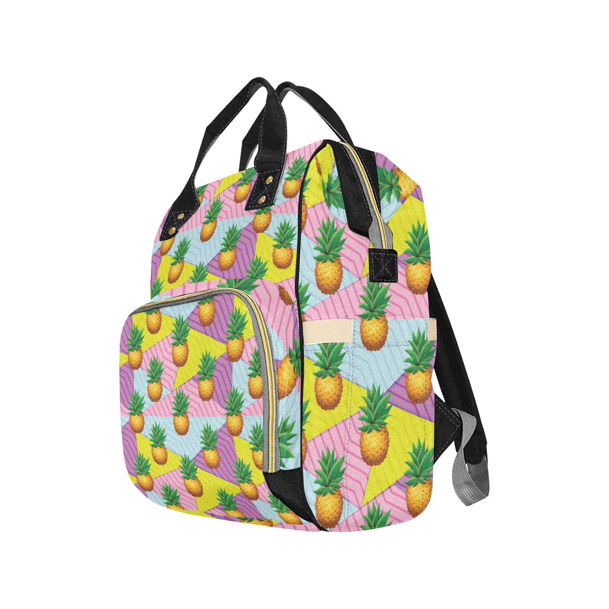 Pineapple Pattern Print Design PP05 Diaper Bag Backpack