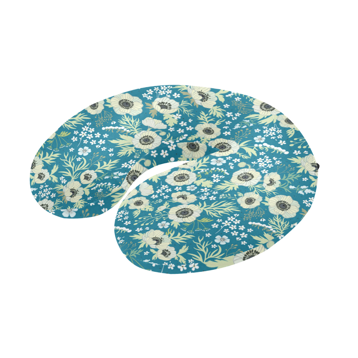 Anemone Pattern Print Design 01 U-Shaped Travel Neck Pillow