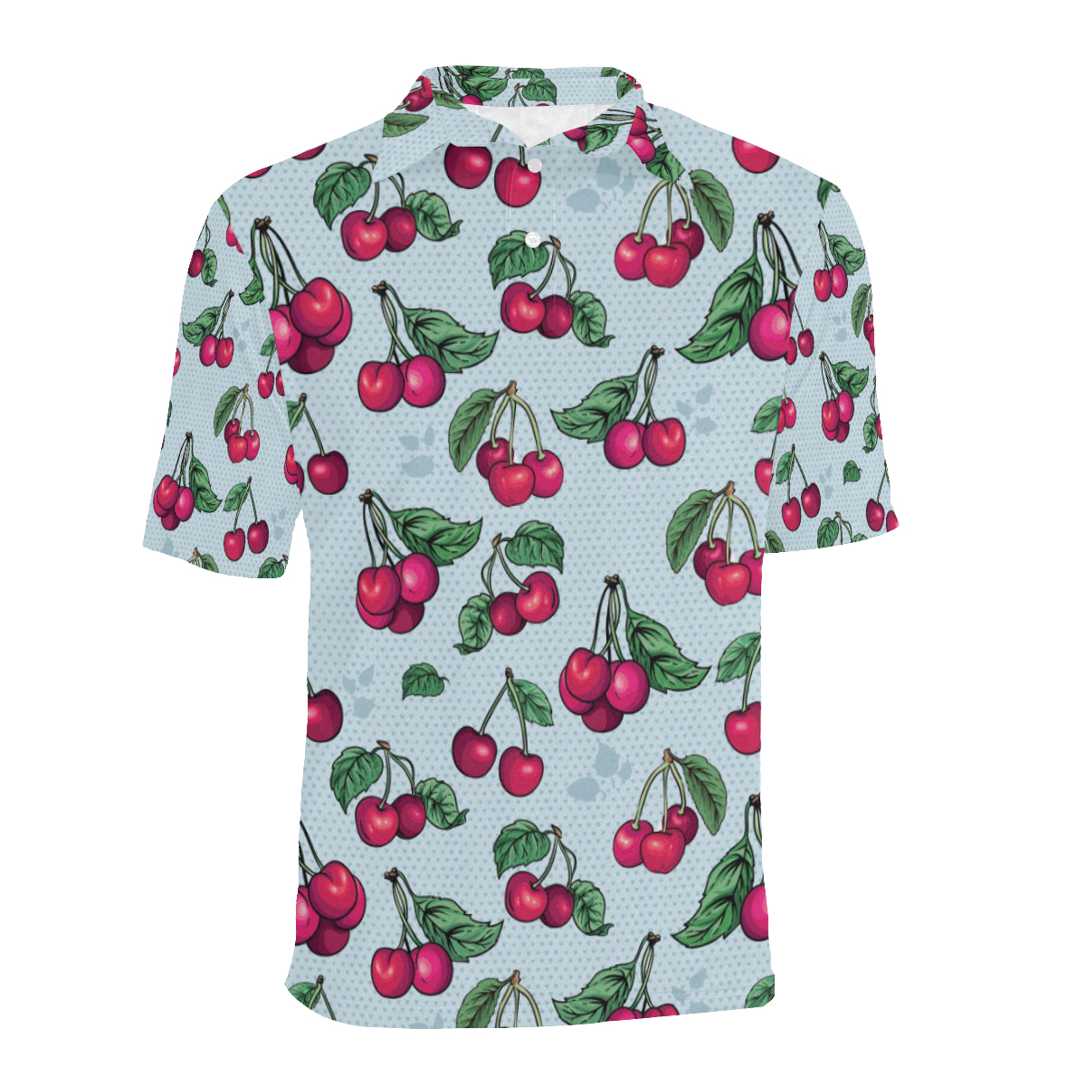 Cherry Pattern Print Design CH01 Men Polo Shirt