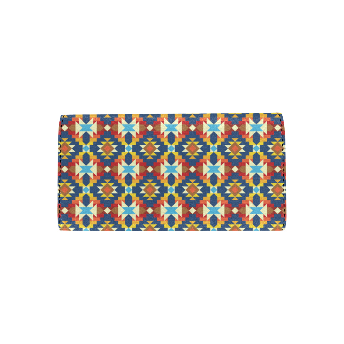 Aztec Pattern Print Design 01 Women's Trifold Wallet