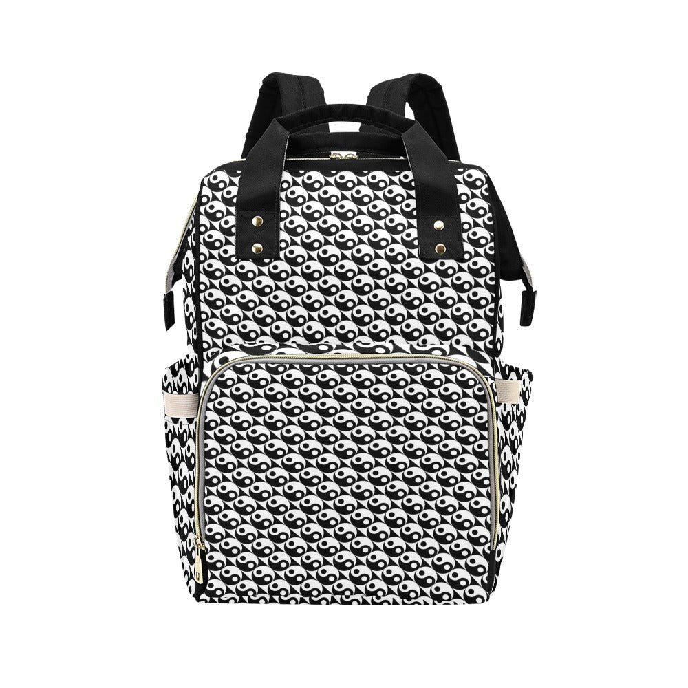 Yin Yang Print Design LKS304 Diaper Bag Backpack