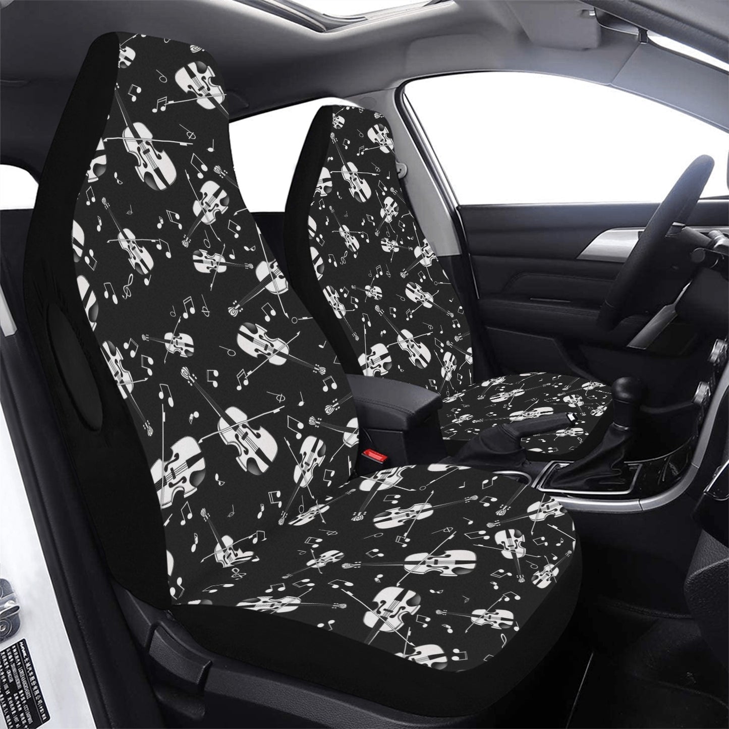 Violin Print Design LKS404 Car Seat Covers