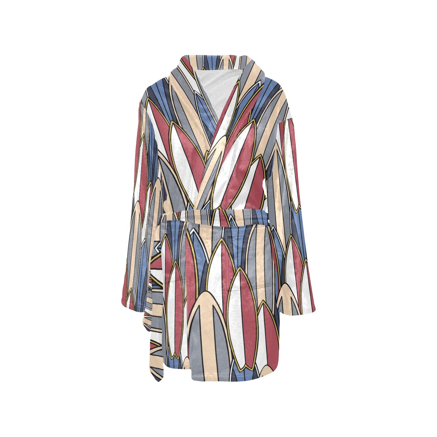 Surf board Pattern Women's Fleece Robe