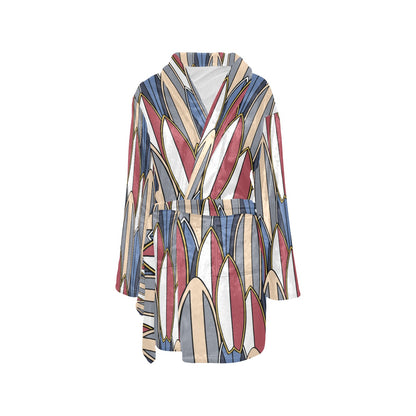 Surf board Pattern Women's Fleece Robe
