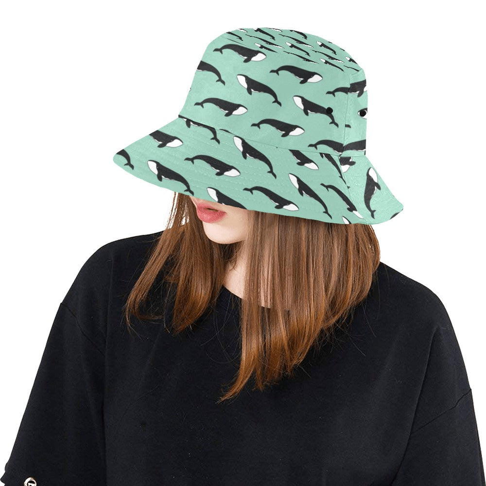 Whale Print Design LKS307 Unisex Bucket Hat