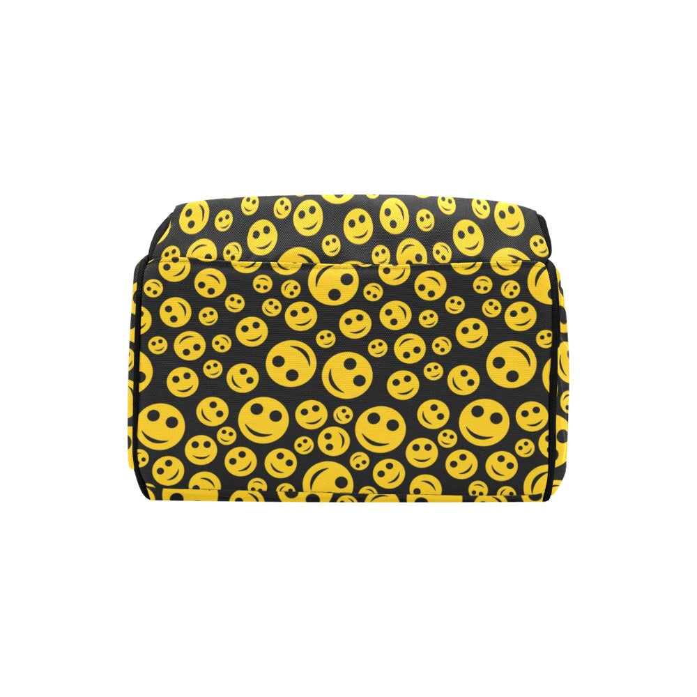 Smiley Face Emoji Print Design LKS304 Diaper Bag Backpack